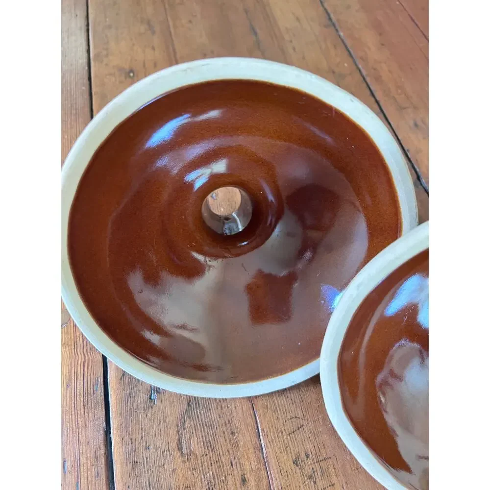 Clay Ceramic whiskey Cookie style Jar lids only.